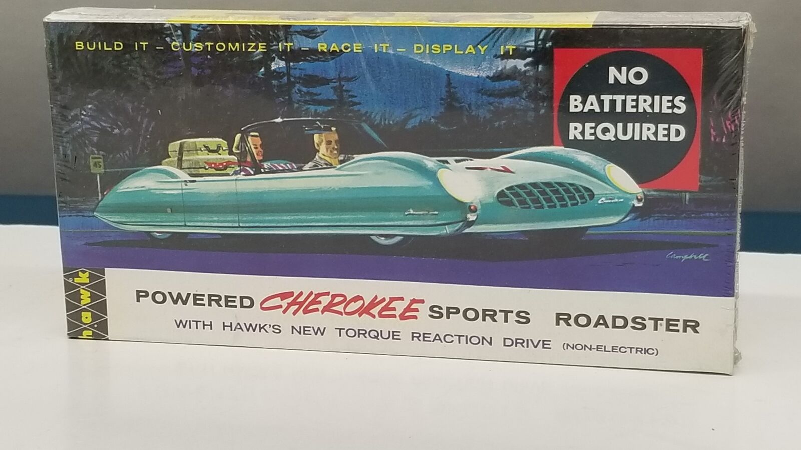 Vintage 1:32 Hawk Cherokee Sports Roadster Model Kit Unbuilt (Sealed) Shelf E3