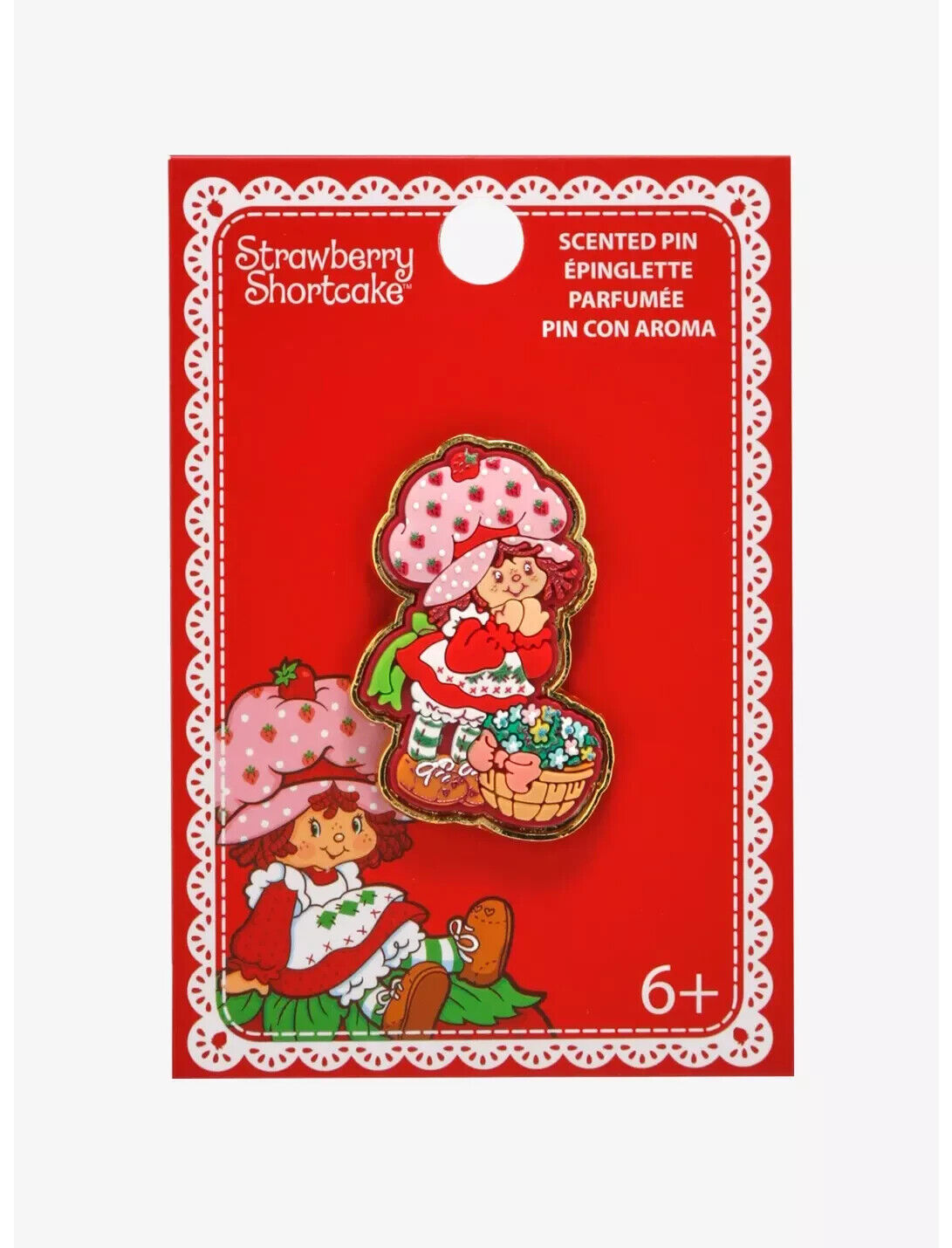 Loungefly Strawberry Shortcake Pin Scented PVC Flower Basket 2024 Authentic New