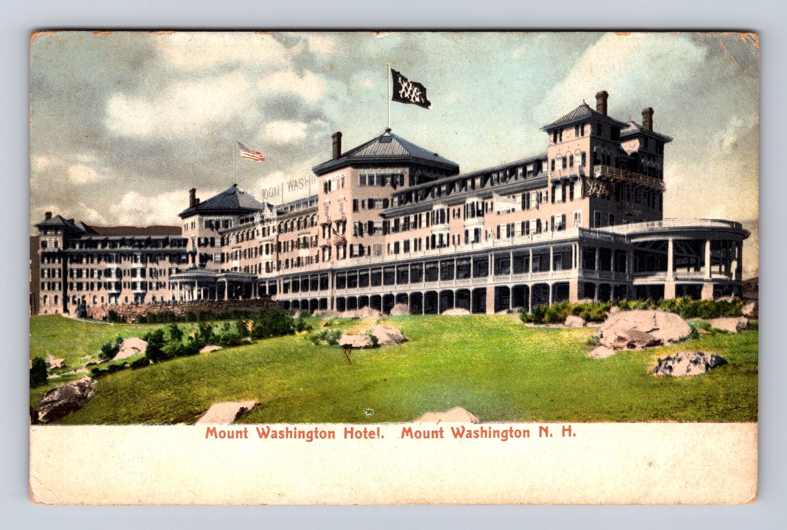 Mount Washington NH-New Hampshire, Mount Washington Hotel, Vintage Postcard