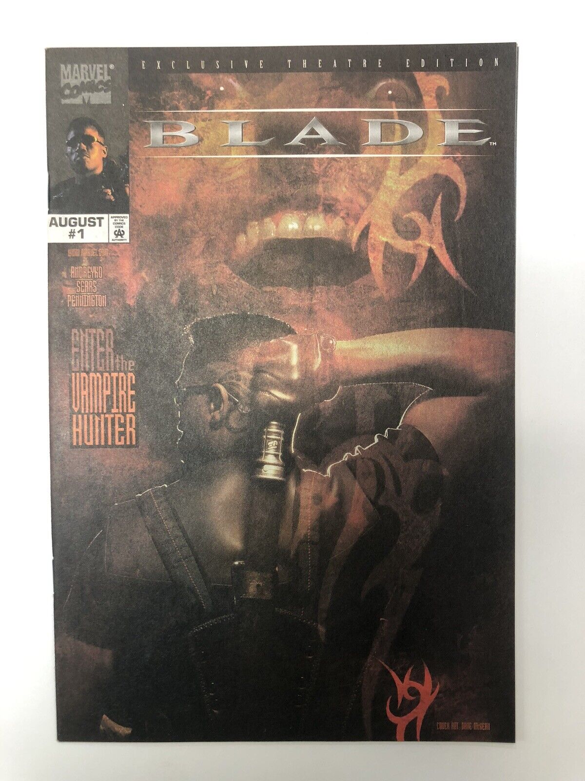 Marvel Blade Sins Of The Father #1 Theatre Promo Comic 1998 Wesley Snipes