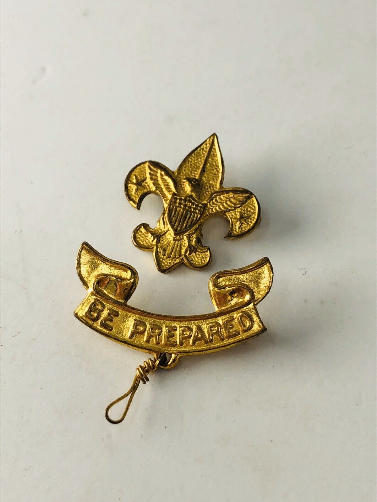 Early Pat. 1911 Boy Scouts of America Pin Rare B.S.A. Be Prepared 2 Pins Lot