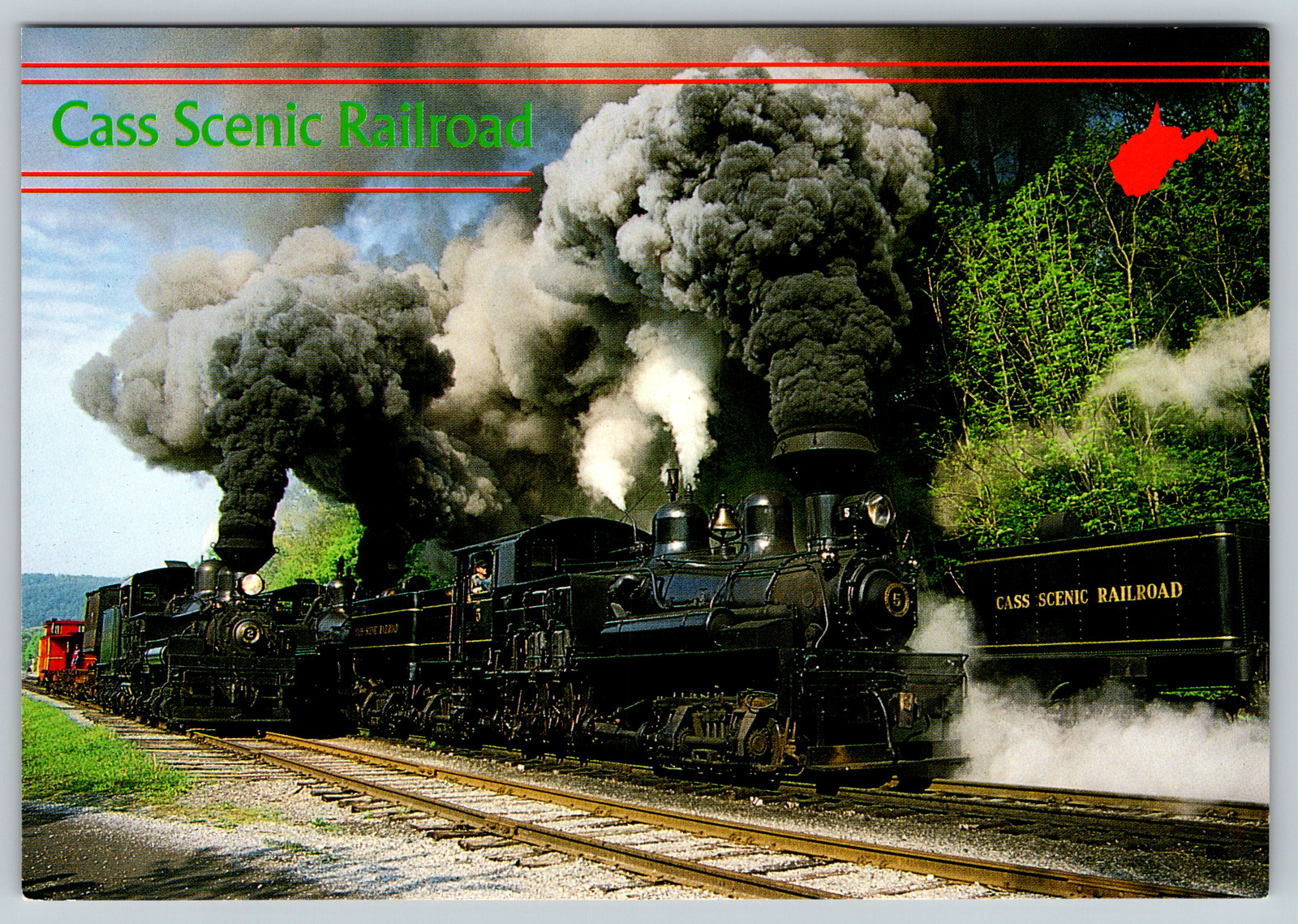 c1970s Cass Scenic Railroad State Park West Virginia Vintage Postcard