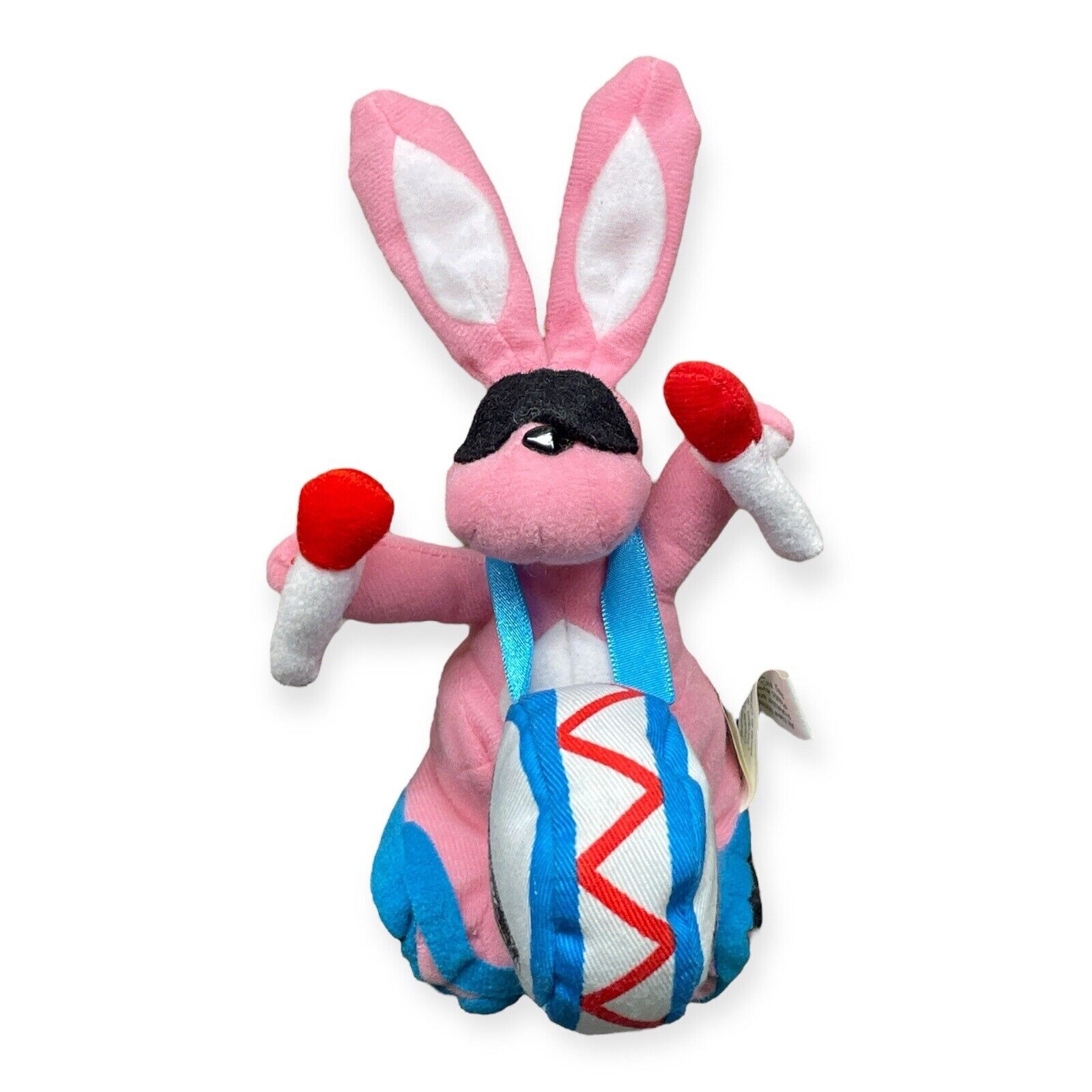 Vintage Energizer Bunny 1997 Plush Toy Authentic Pink Rabbit Battery Ad Drum 7”