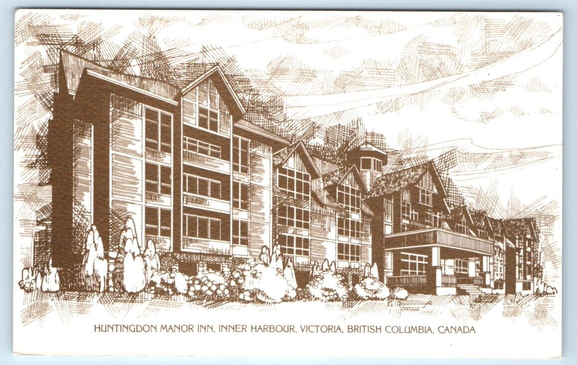 Huntingdon Manor Inn Inner Harbour Victoria B.C. Canada Postcard