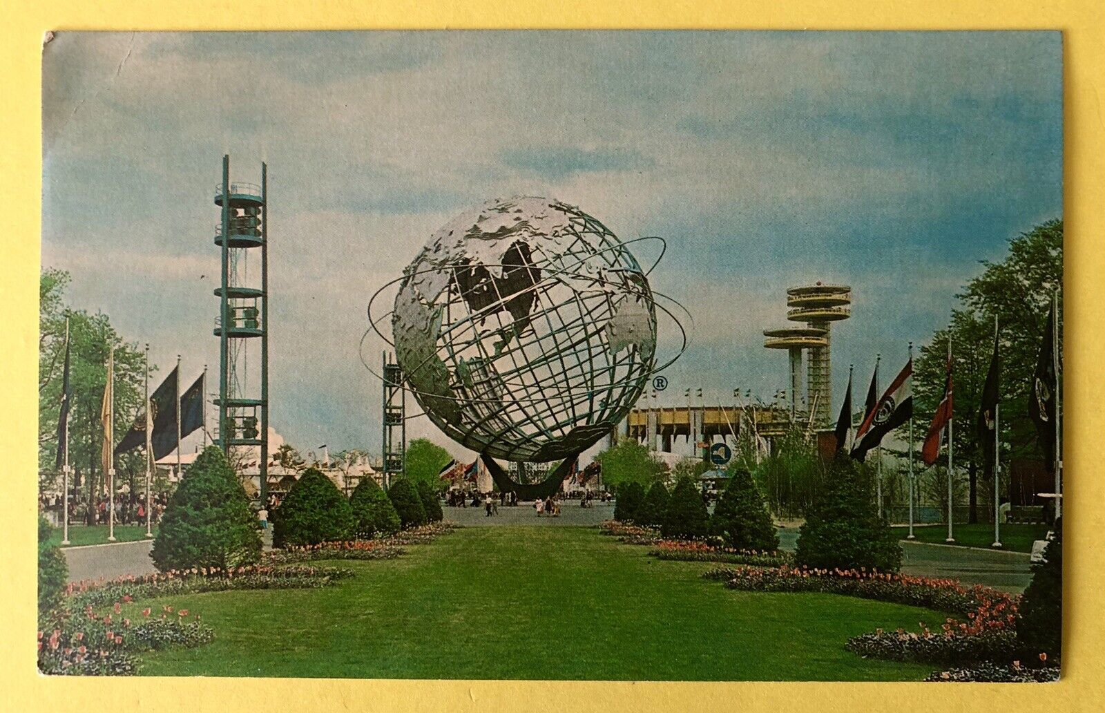VINTAGE Postcard 1964 Worlds Fair Unisphere￼Landmark New York ￼NY Peace Through