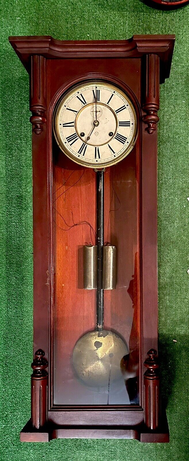 Antique Ansonia “Capitol” 2 Weight Regulator Wall Clock