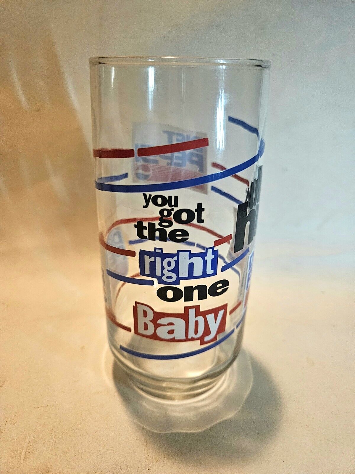 Retro Diet Pepsi \'You Got The Right One Baby\' Glass 16oz 6\