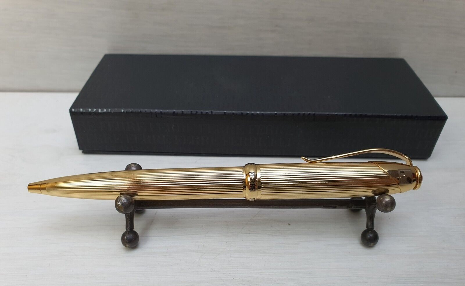 Vintage Collectible Gianfranco Ferre Ballpoint Pen Luxury Edition Boxed Gold Pl.