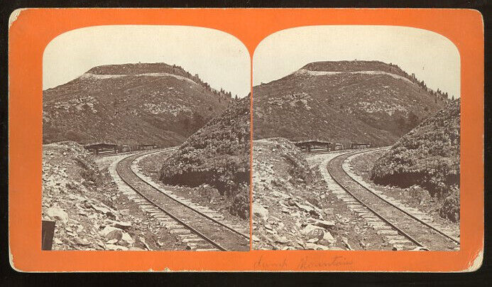 Gurnsey stereoview photo Denver & Rio Grande Railway scene Colorado c.1880