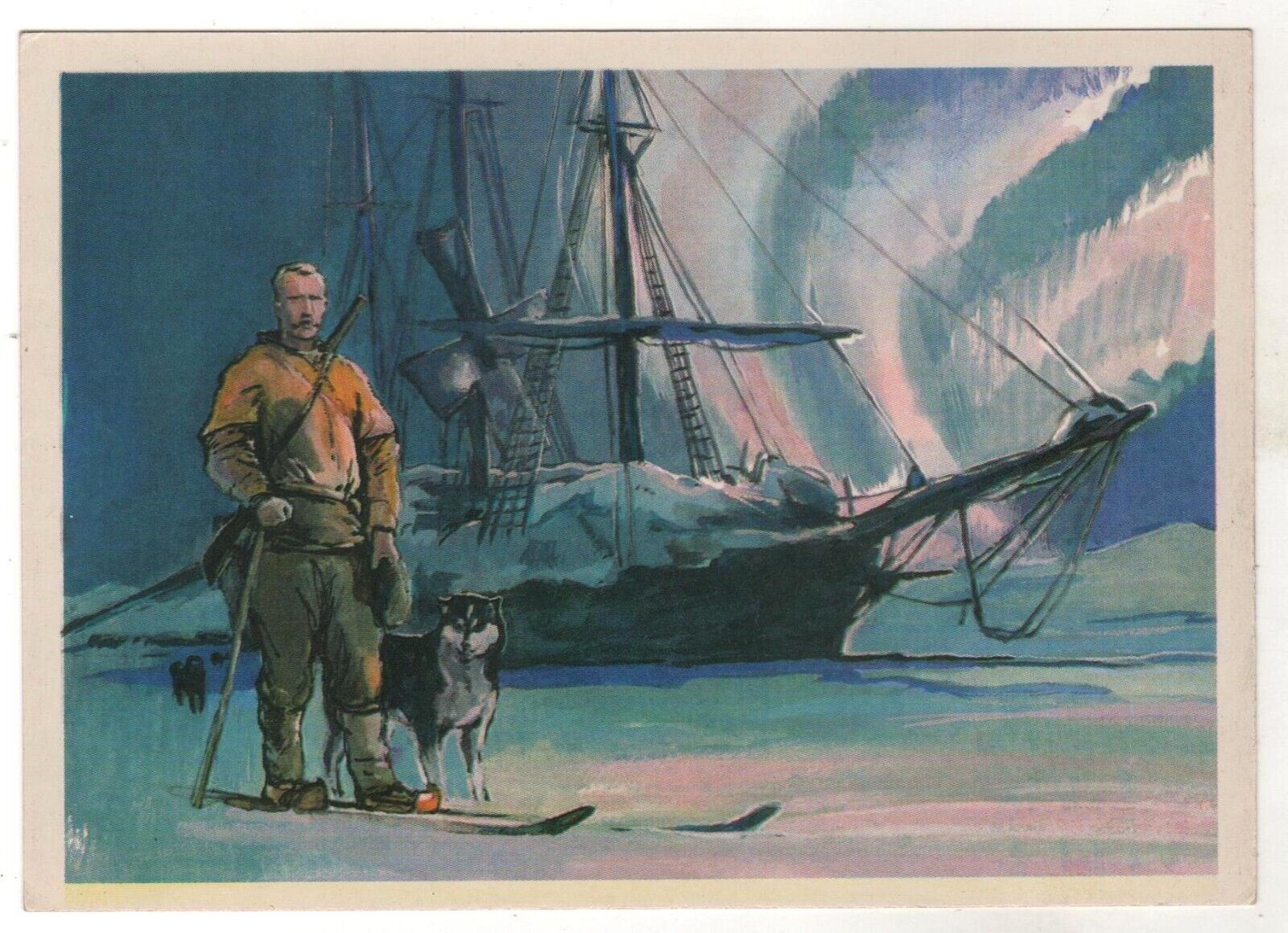 1979 Fridtjof NANSEN  Norwegian polar explorer Scientist Russian Postcard OLD