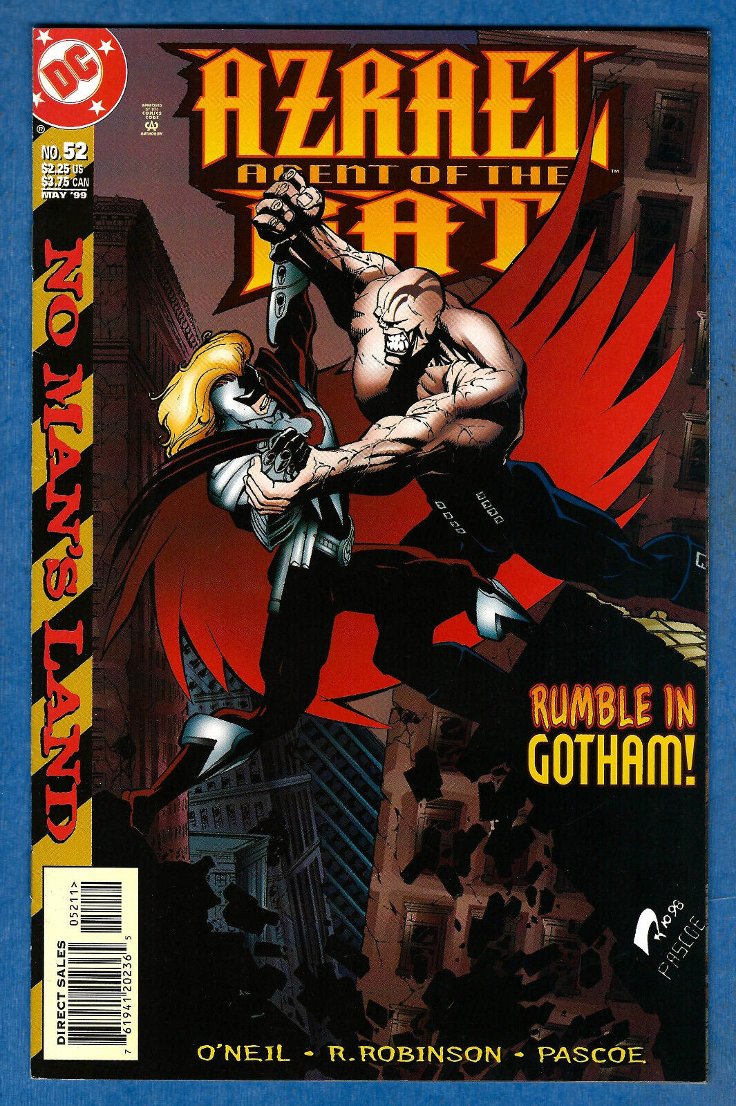 AZRAEL Agent Of The Bat # 52 - 1999 DC  (fn+) No Man\'s Land
