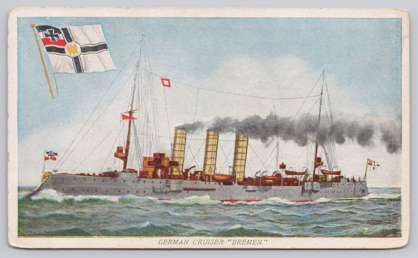 Bremen Ship Prudential Insurance Newark New Jersey Vintage White Border Postcard