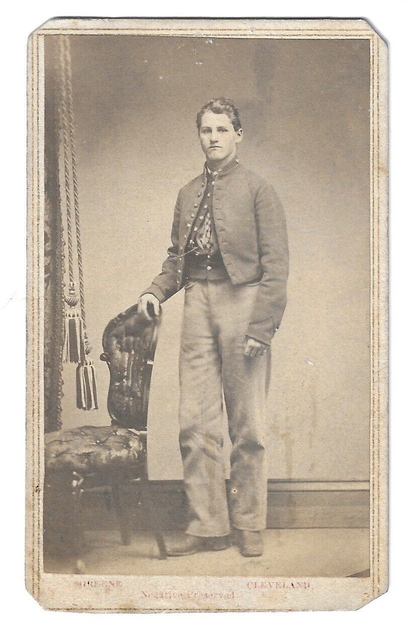 Antique CDV - Civil War Soldier 1864 Columbus Ohio