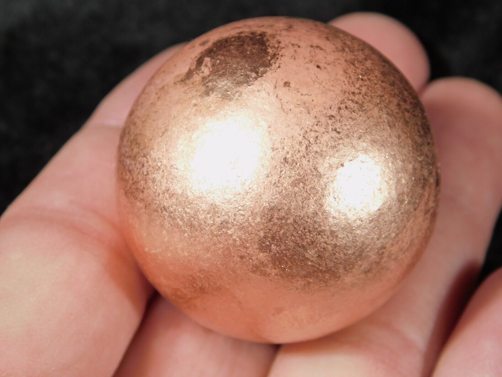 Larger Super Heavy Pure COPPER Sphere From Michigan 285gr