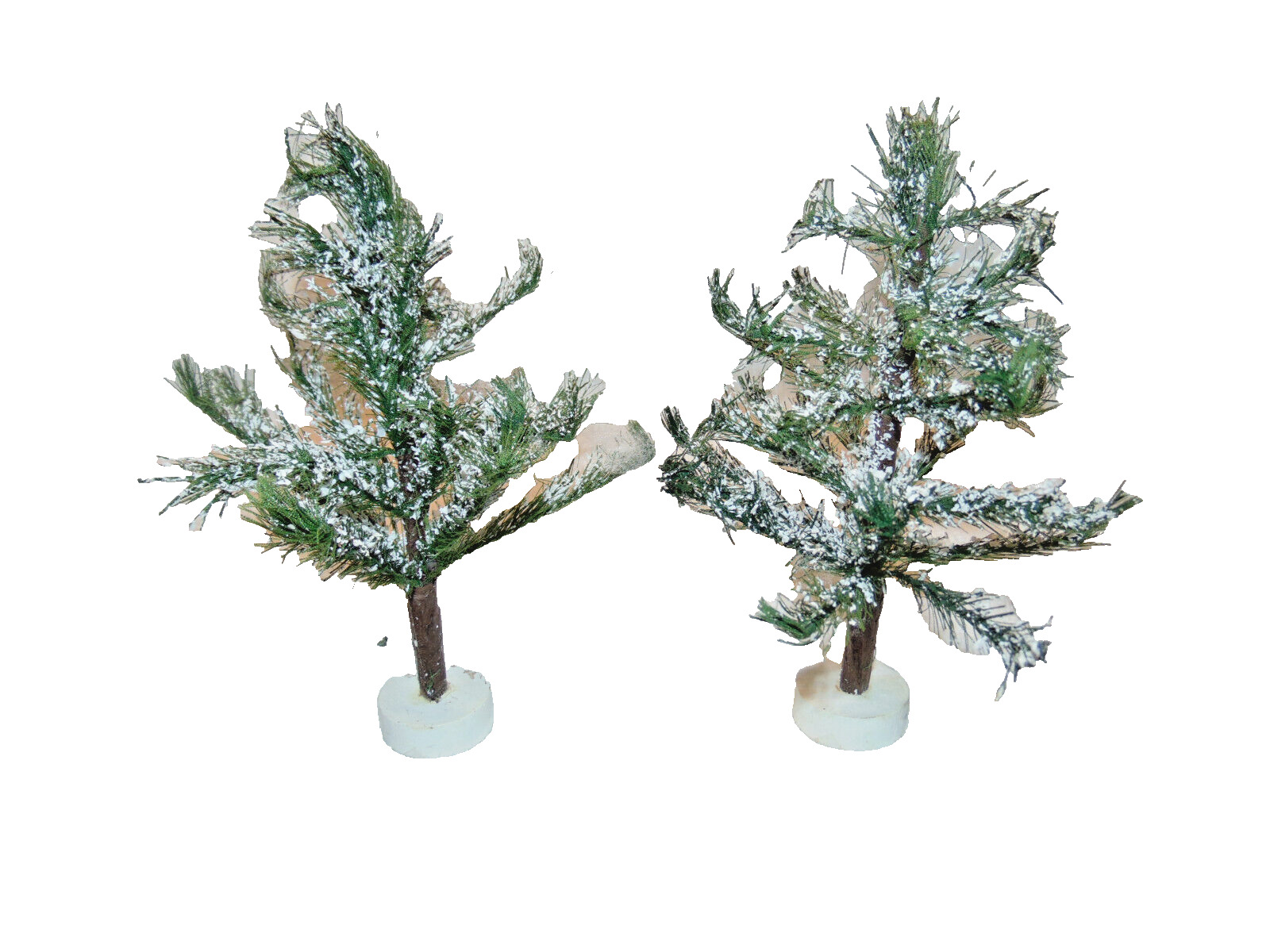 Christmas 8.5” Flocked Evergreen Trees  Set of 2