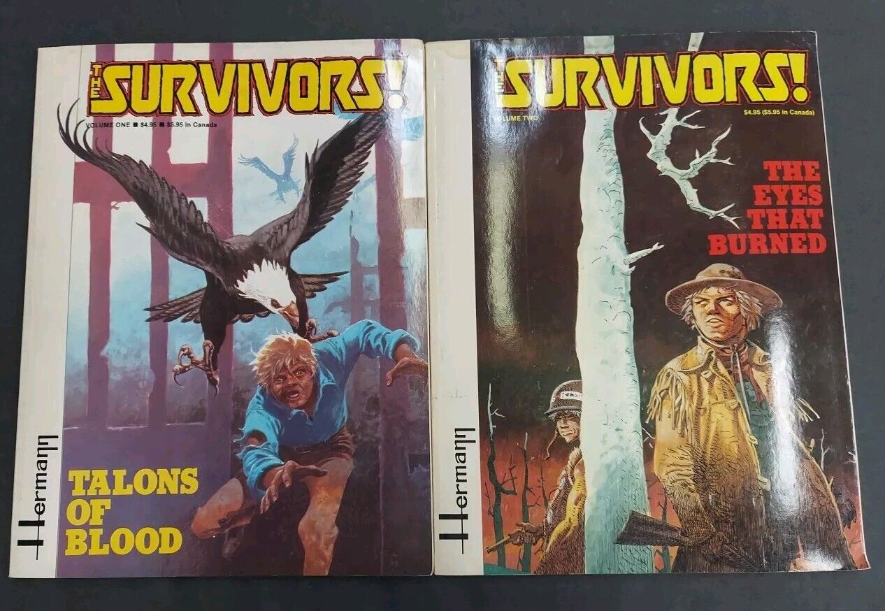The SURVIVORS Vol 1 (Talons of Blood) & 2  (Eyes That Burned) Hermann Classics