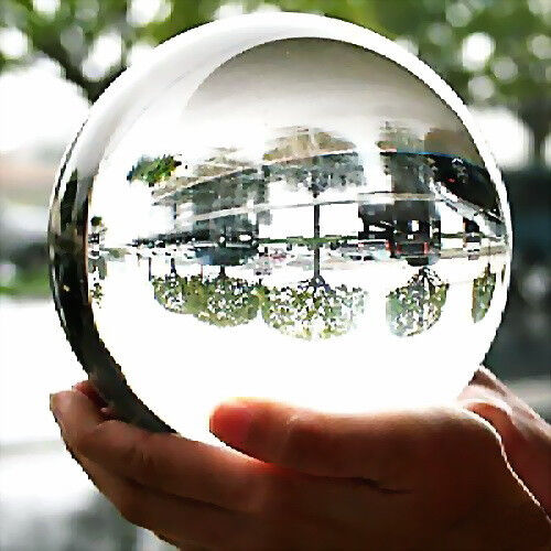 100MM+stand- Natural White Sphere Large Crystal Ball Healing Stone