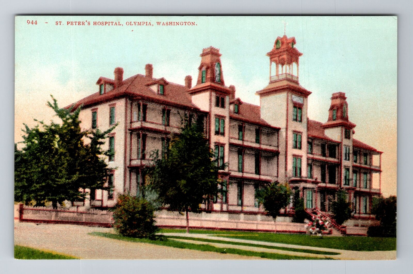 Olympia WA-Washington, St Peter's Hospital, Antique, Vintage Souvenir Postcard