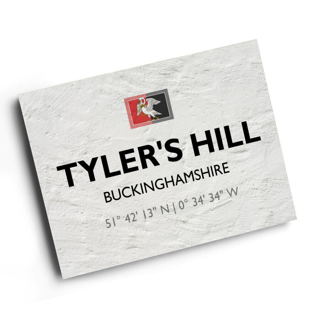 A4 PRINT - Tyler\'s Hill, Buckinghamshire - Lat/Long SP9801