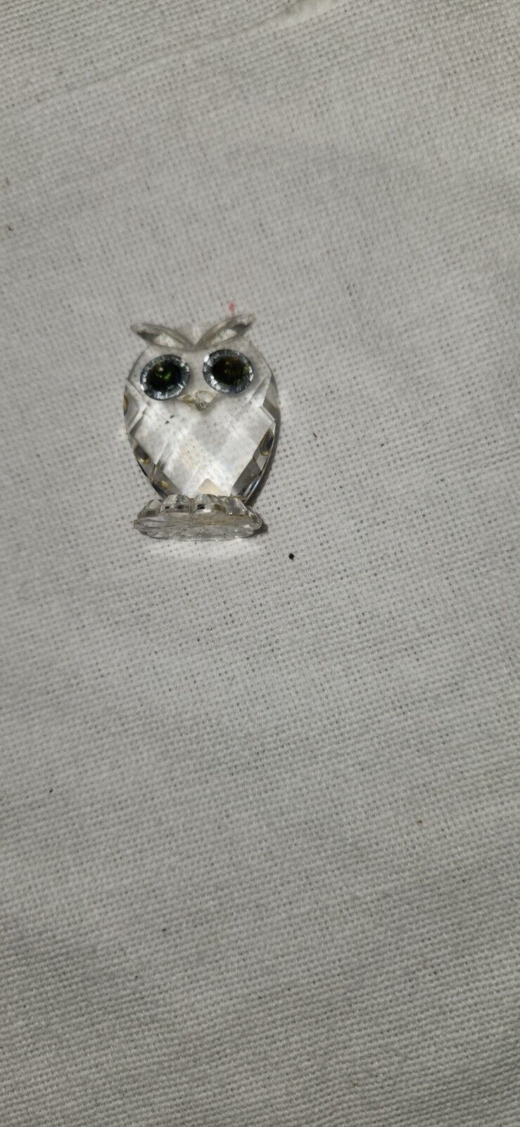 Swarovski Owl 1.5” Green Eyes
