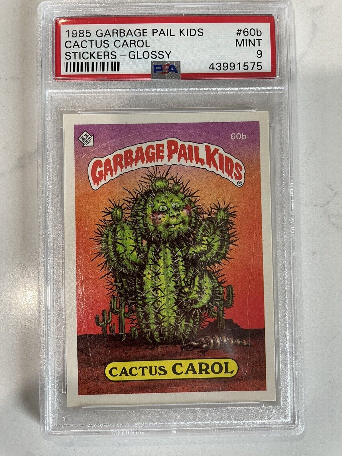 1985 Garbage Pail Kids Series 2 Cactus Carol 60b PSA 9 Mint GPK OS2 Glossy