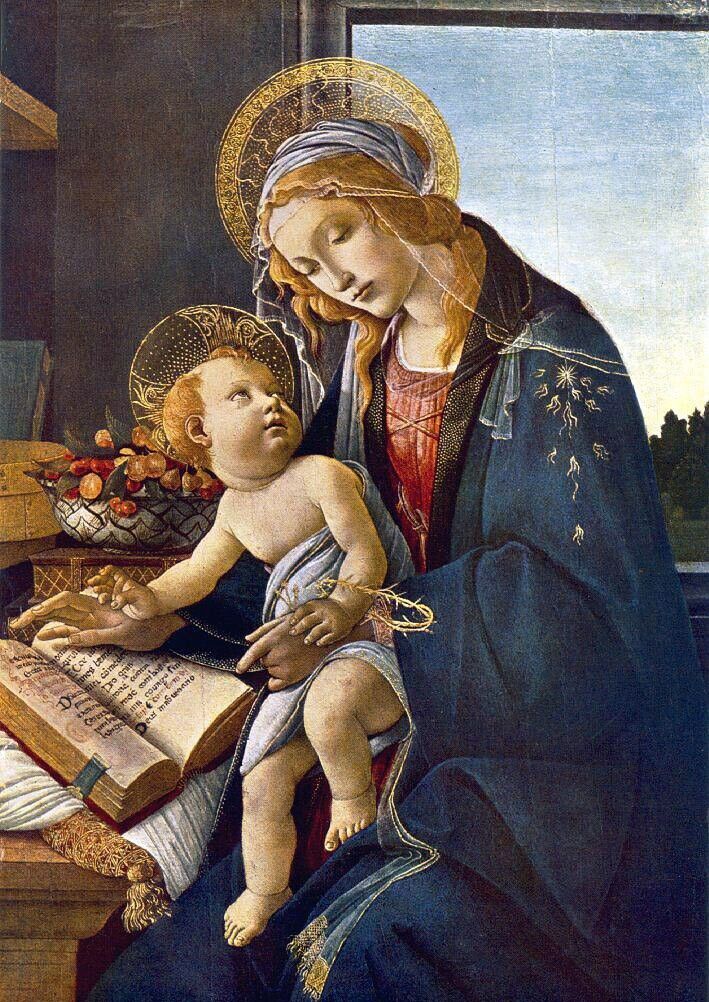 Dream-art Oil painting Madonna-With-The-Child-Madonna-With-The-Book-1483-Sandro-