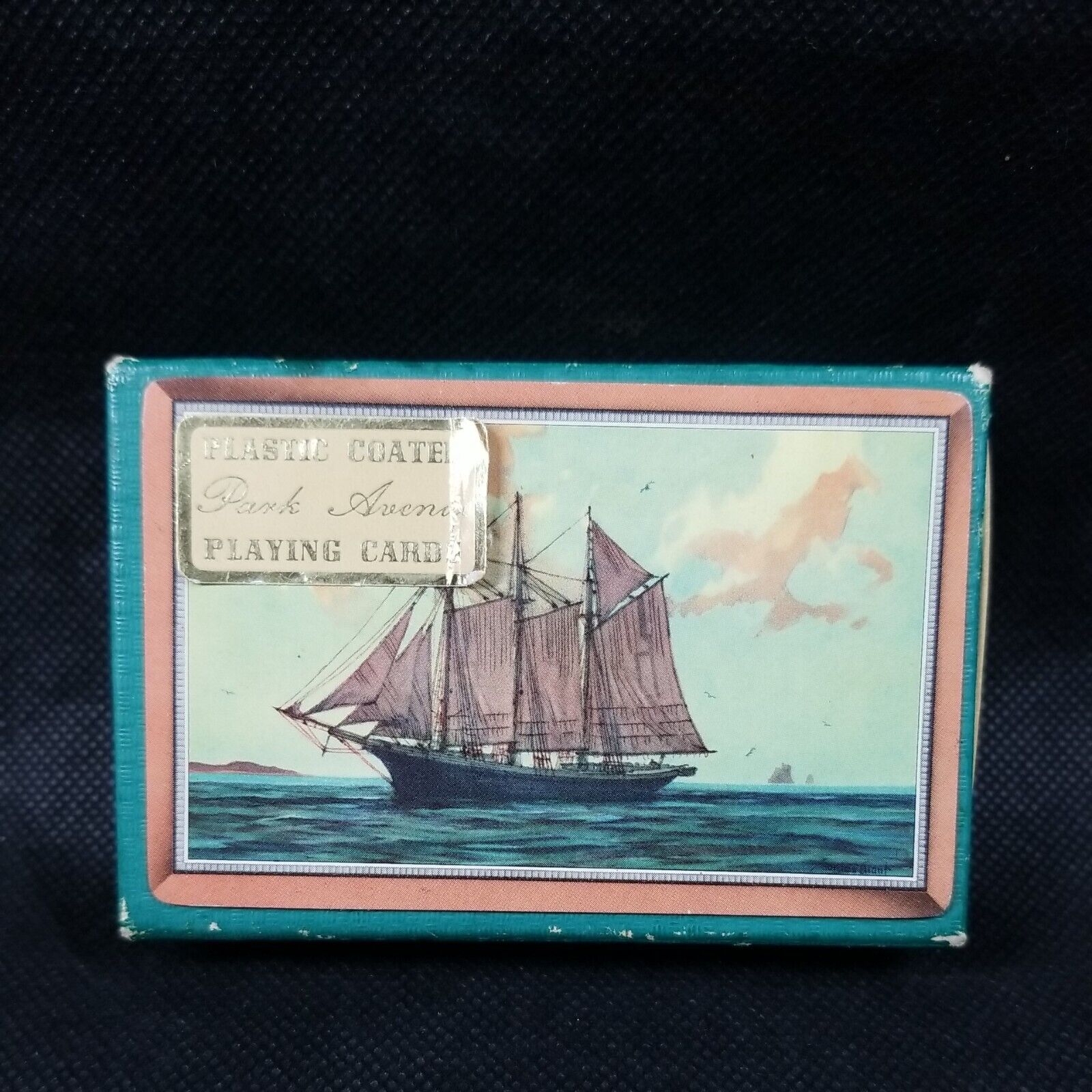 Vintage PARK AVENUE Playing Cards Ship Nautical Pirate Sail PLASTIC COATED New