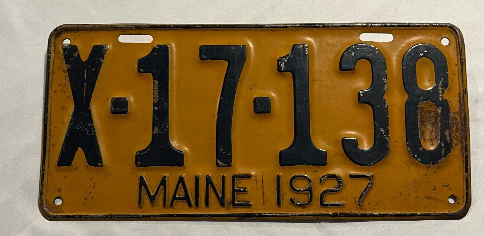 LICENSE PLATES   MAINE 1927 X-17-138