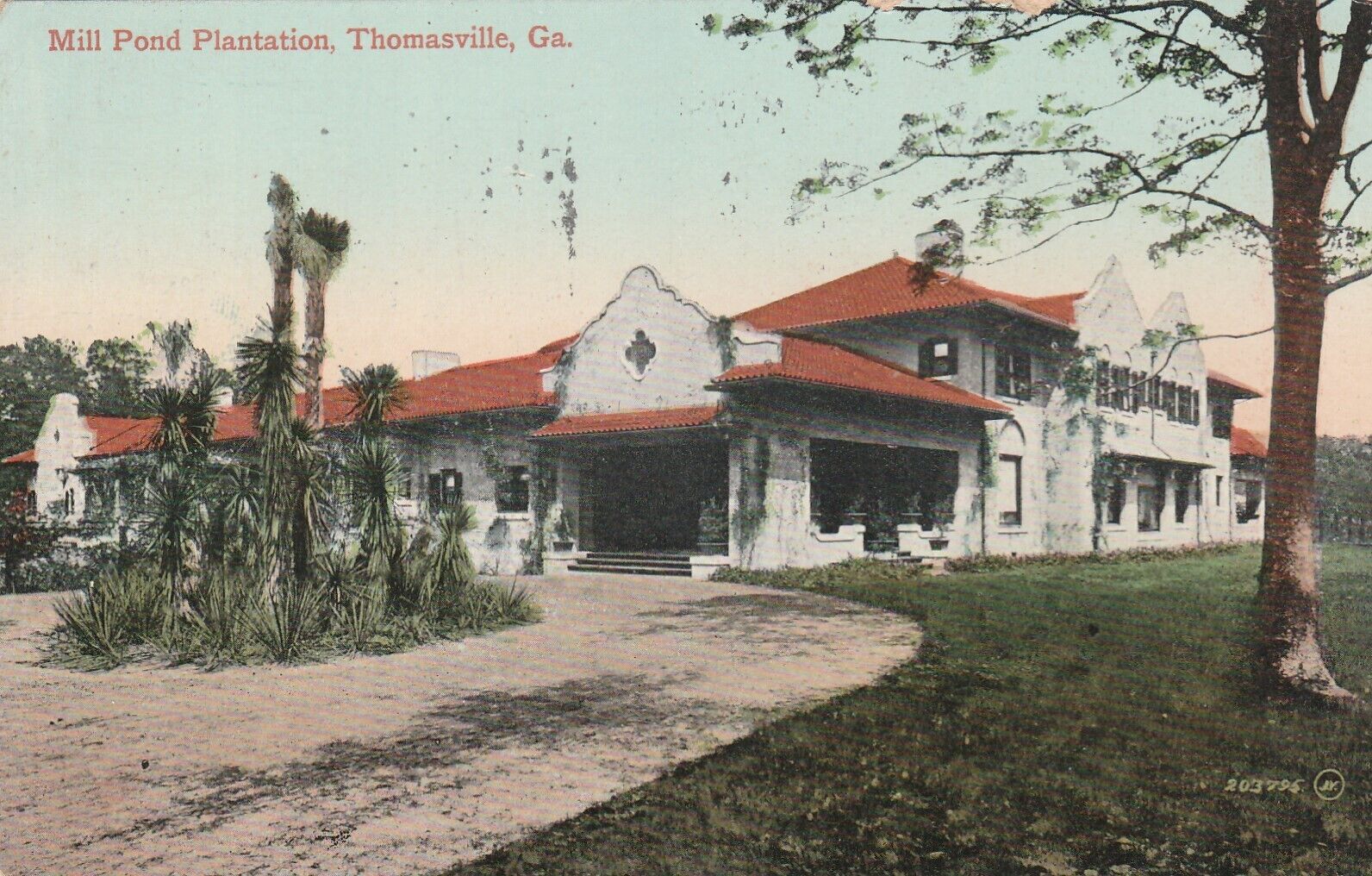Thomasville Ga Mill Pond Plantation Georgia Postcard
