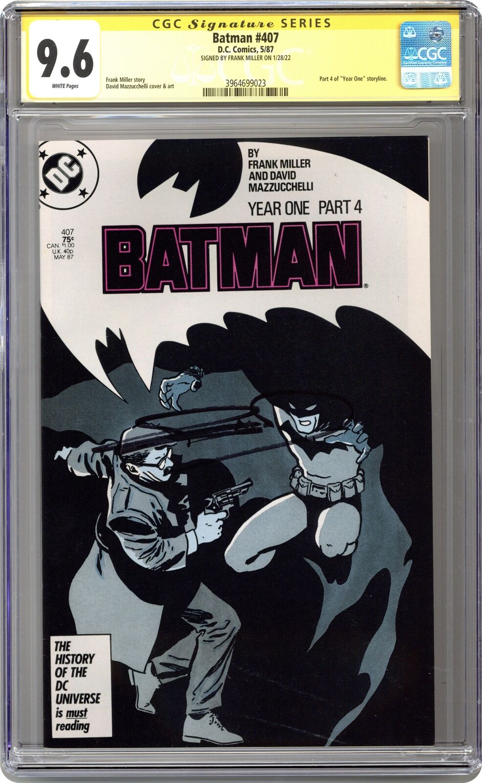 Batman #407 CGC 9.6 SS Frank Miller 1987 3964699023