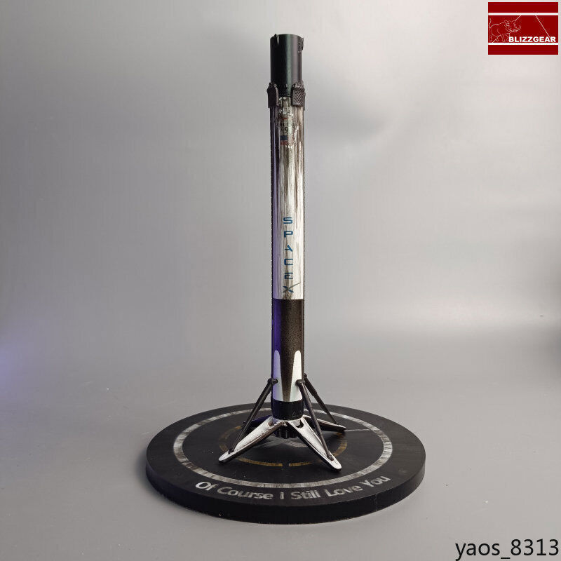 Spacex Rocket Painted Model Falcon 9 Stage 1 Recovery Status With Platform 1:200