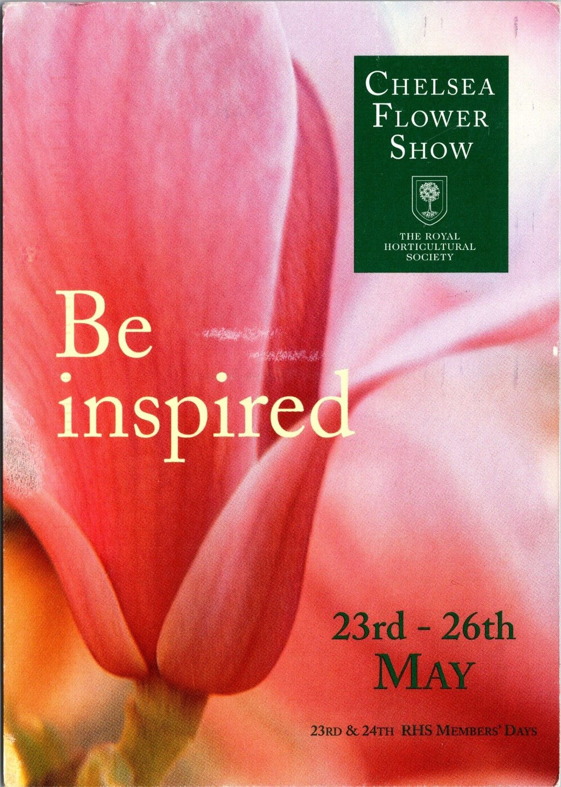 Postcard Be Inspired Chelsea Flower Show  The Royal Horticultural Society [an]