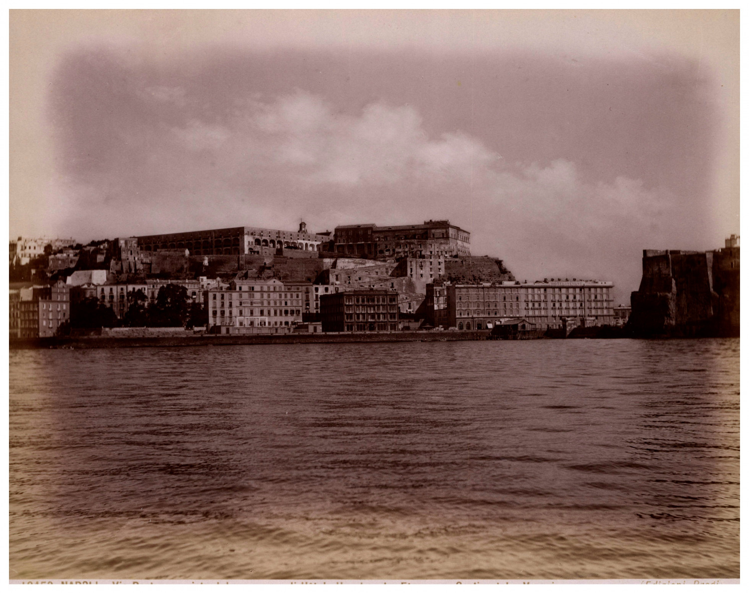 Italy, Naples, via Partenope view from the sea with Hassler Hotels, des Etrange