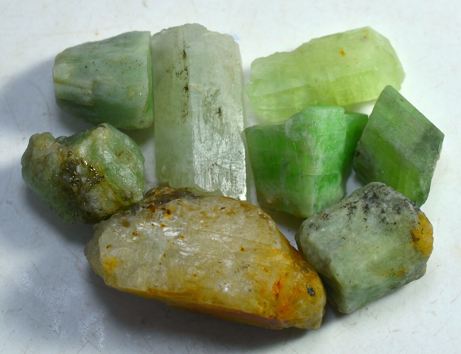 280 CT Extremly Rare Faceted Natural Green PARGASITE Rough Crystals Lot Pakistan
