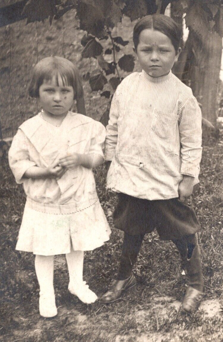 RPPC Children Unique Clothing Fashion Style ANTIQUE Postcard AZO 1904-1918