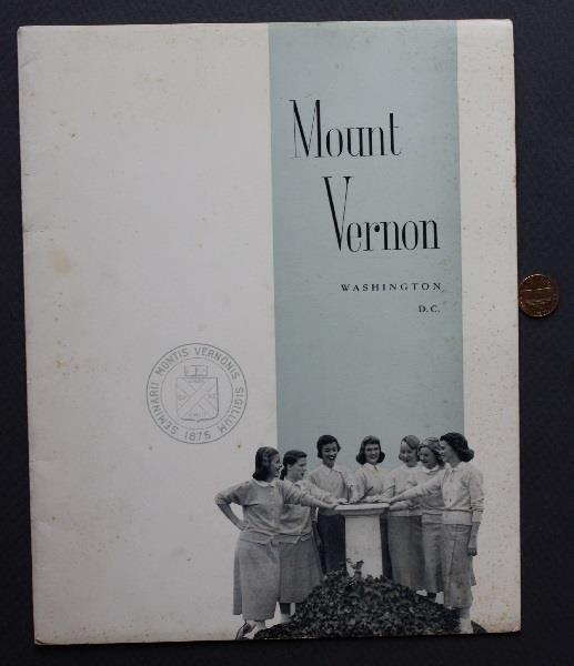 1950-60s Washington DC Mount Vernon Seminary & Jr College photo history booklet-