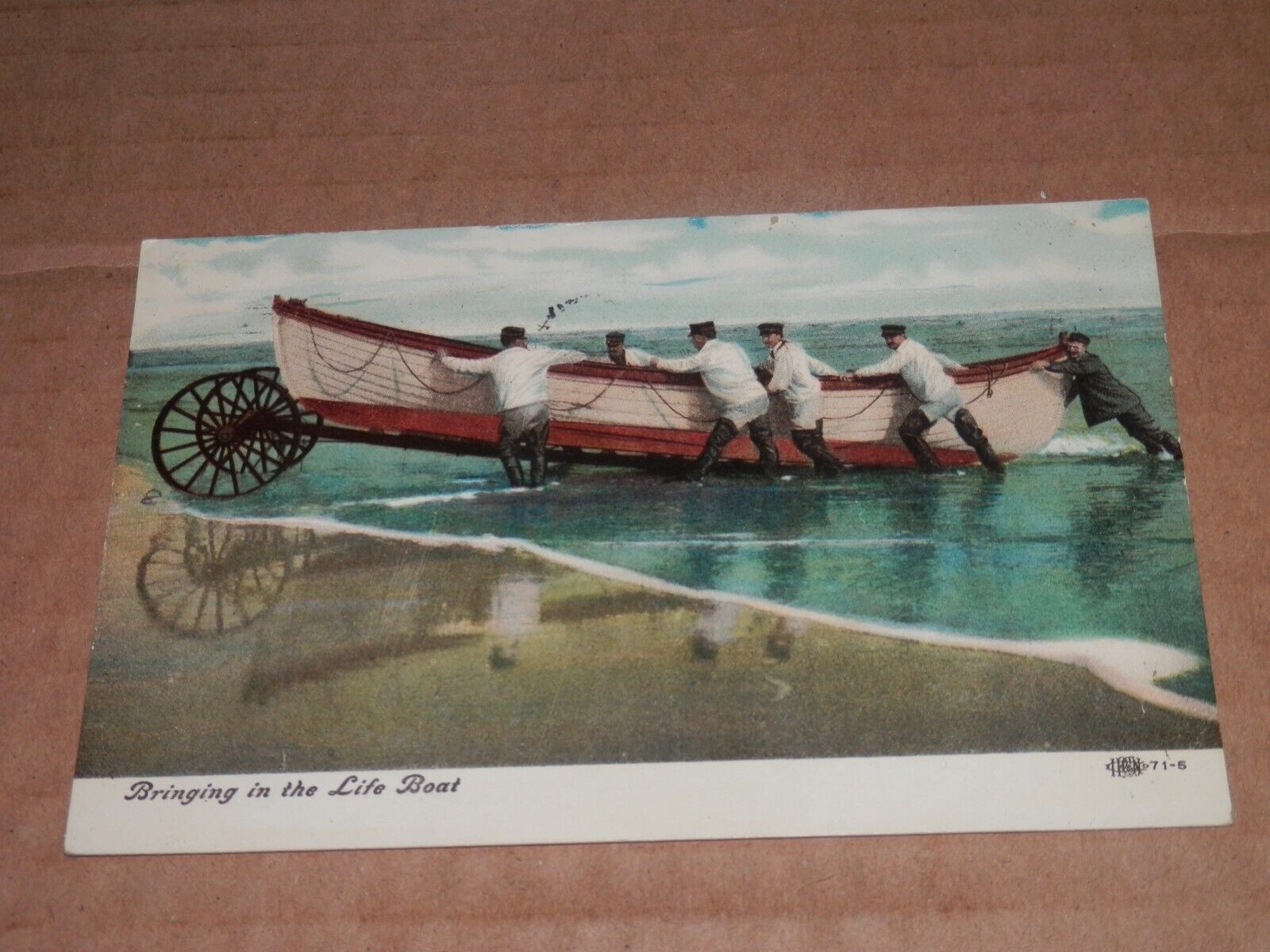 COATESVILLE PA - 1909 USED POSTCARD - BRINGING IN THE LIFE BOAT - To Lancaster