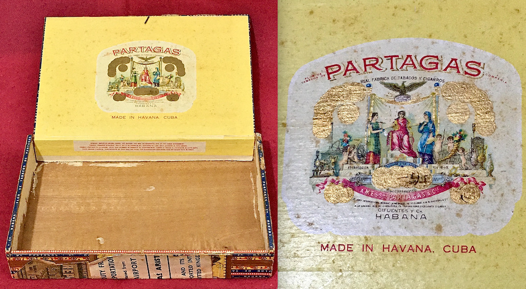 Flor de Tabacos de Partagas Aristocrats Habana Vintage Cigar Wooden Box