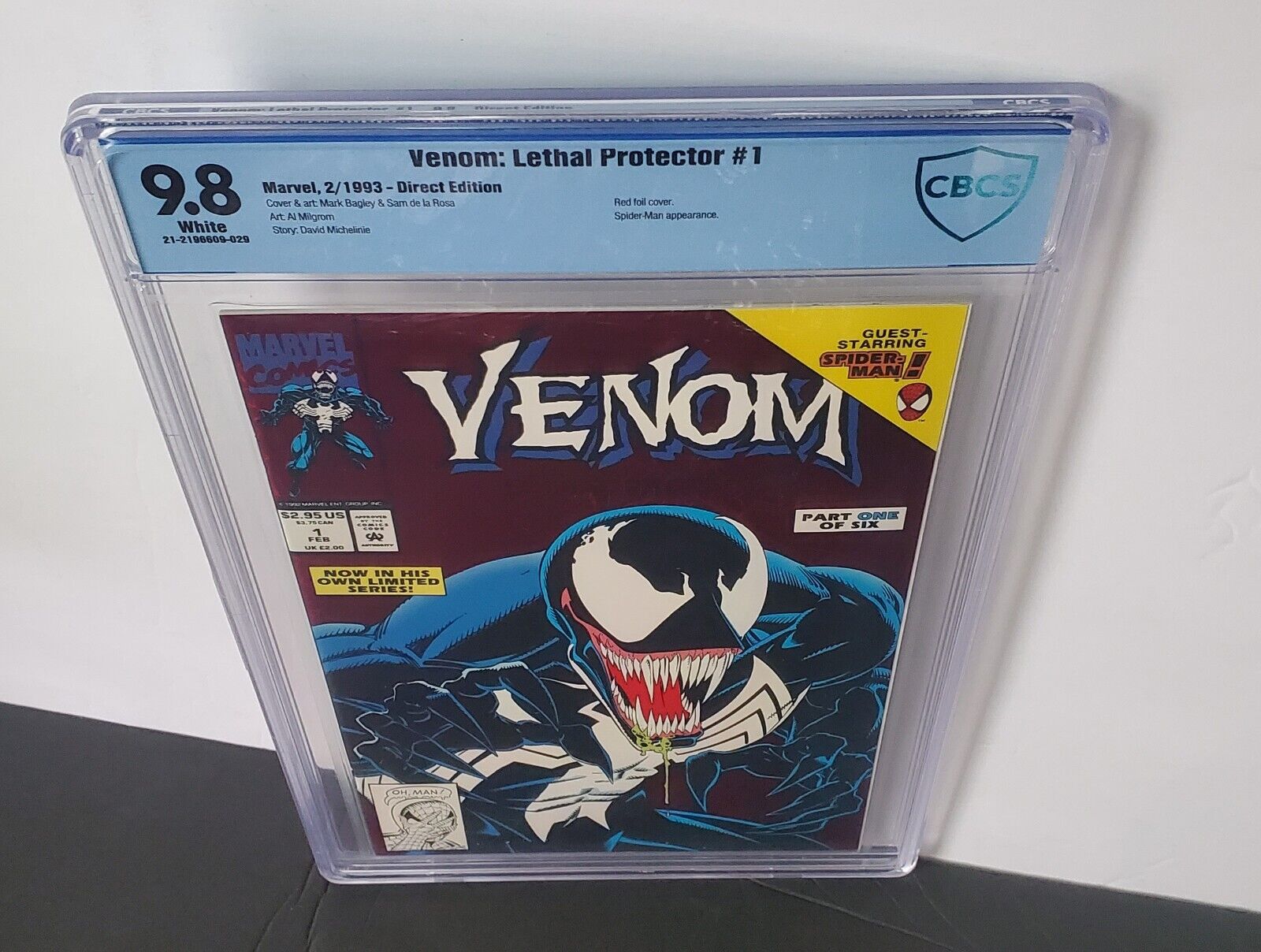 Venom Lethal Protector #1 CBCS 9.8 RED FOIL 1993
