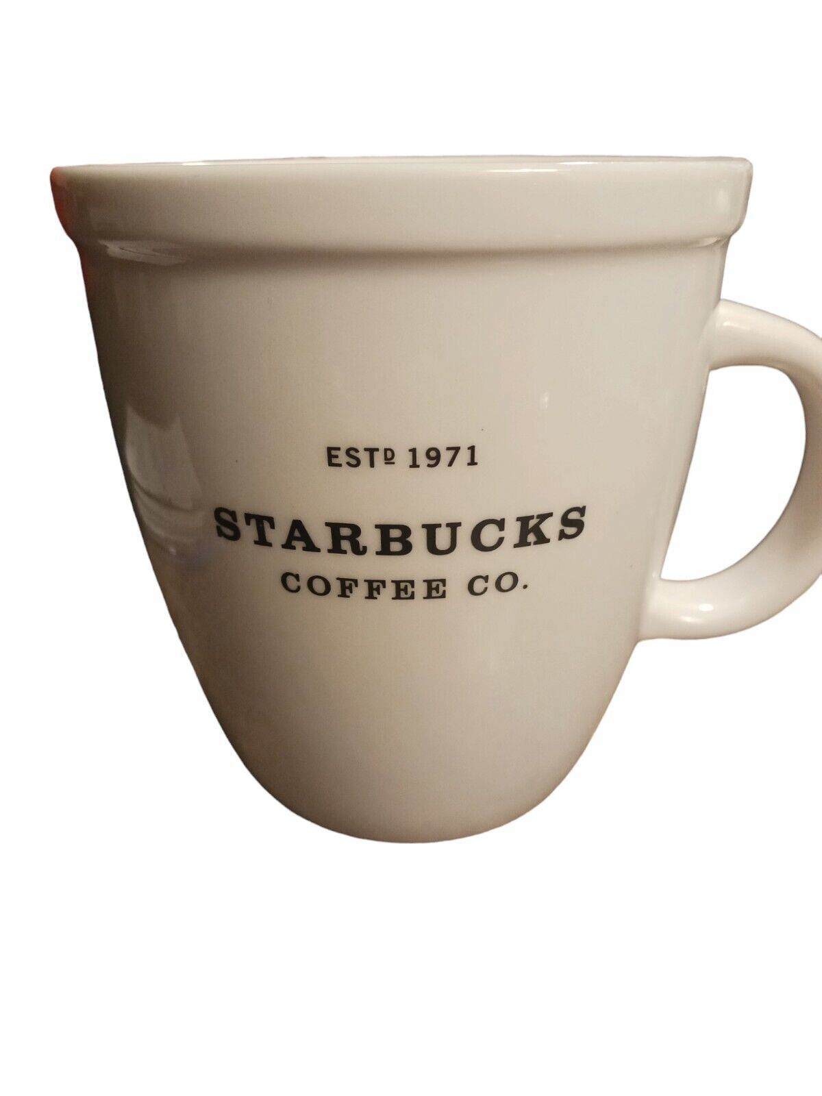 Vintage 2001 Starbucks Coffee Co. Est 1971 Large White Coffee Mug Cup Tea.