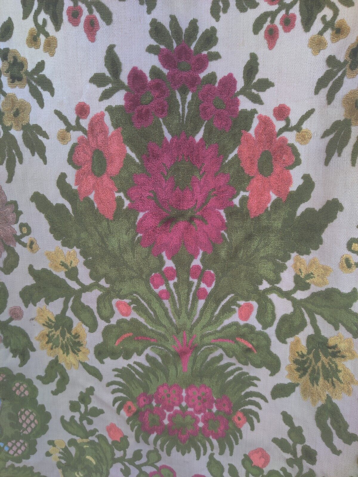 Vintage Floral Cut Velvet Upholstery Fabric