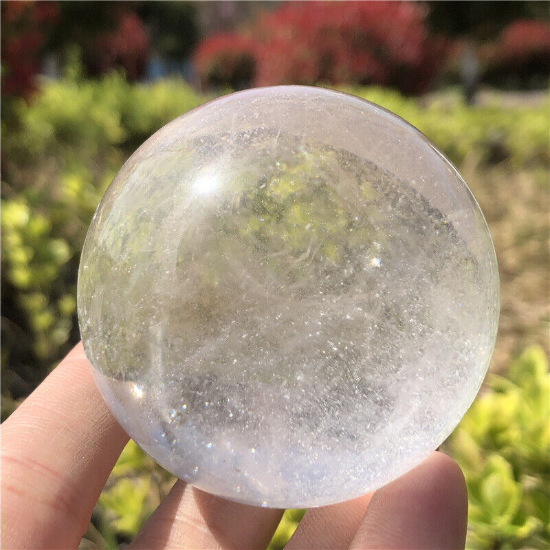 290g Natural Clear Quartz Ball Quartz Crystal Sphere 59mm Mineral Gem Healing