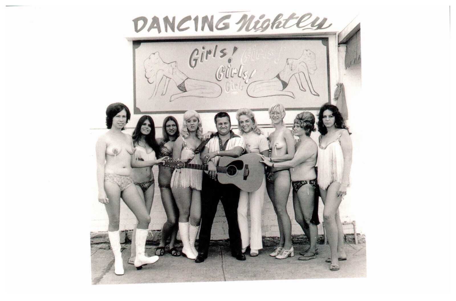 Risque Women at Boot\'s Bar & Strip Club Lexington KY Sexy Tiki Girls Postcard