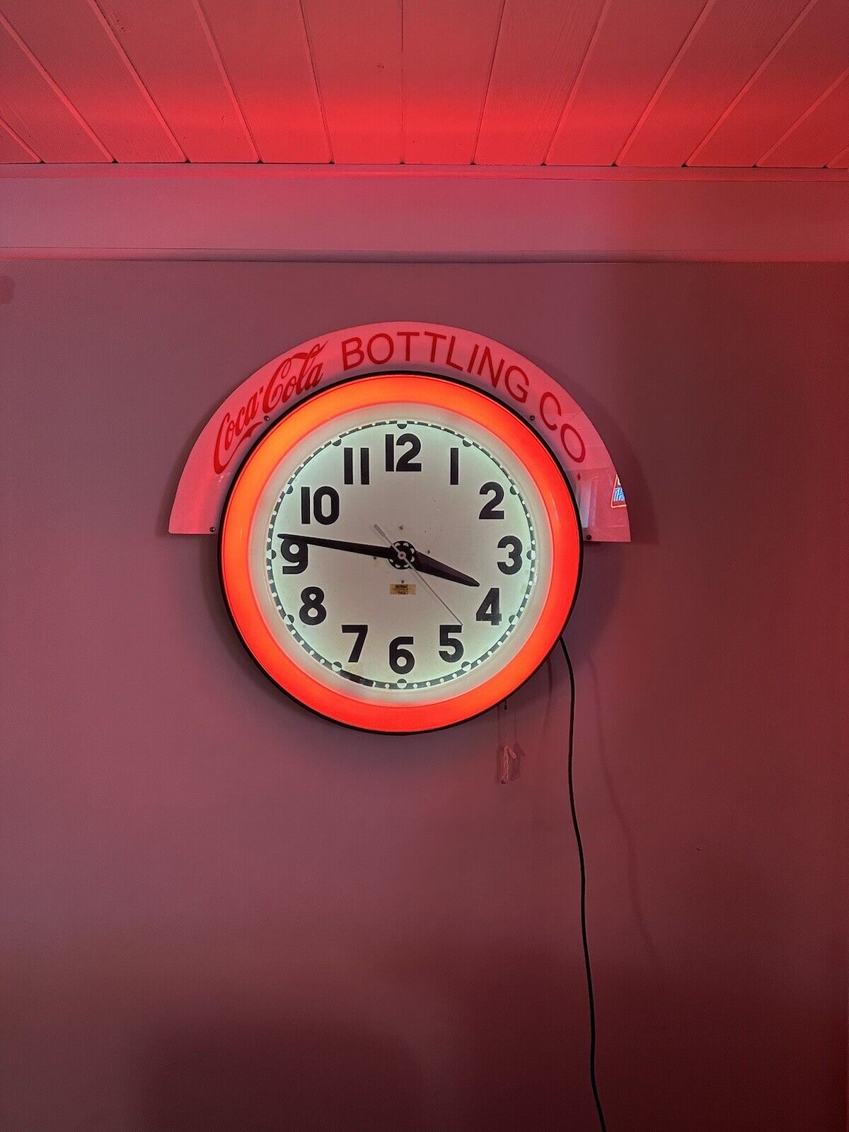 vintage cleveland neon clock