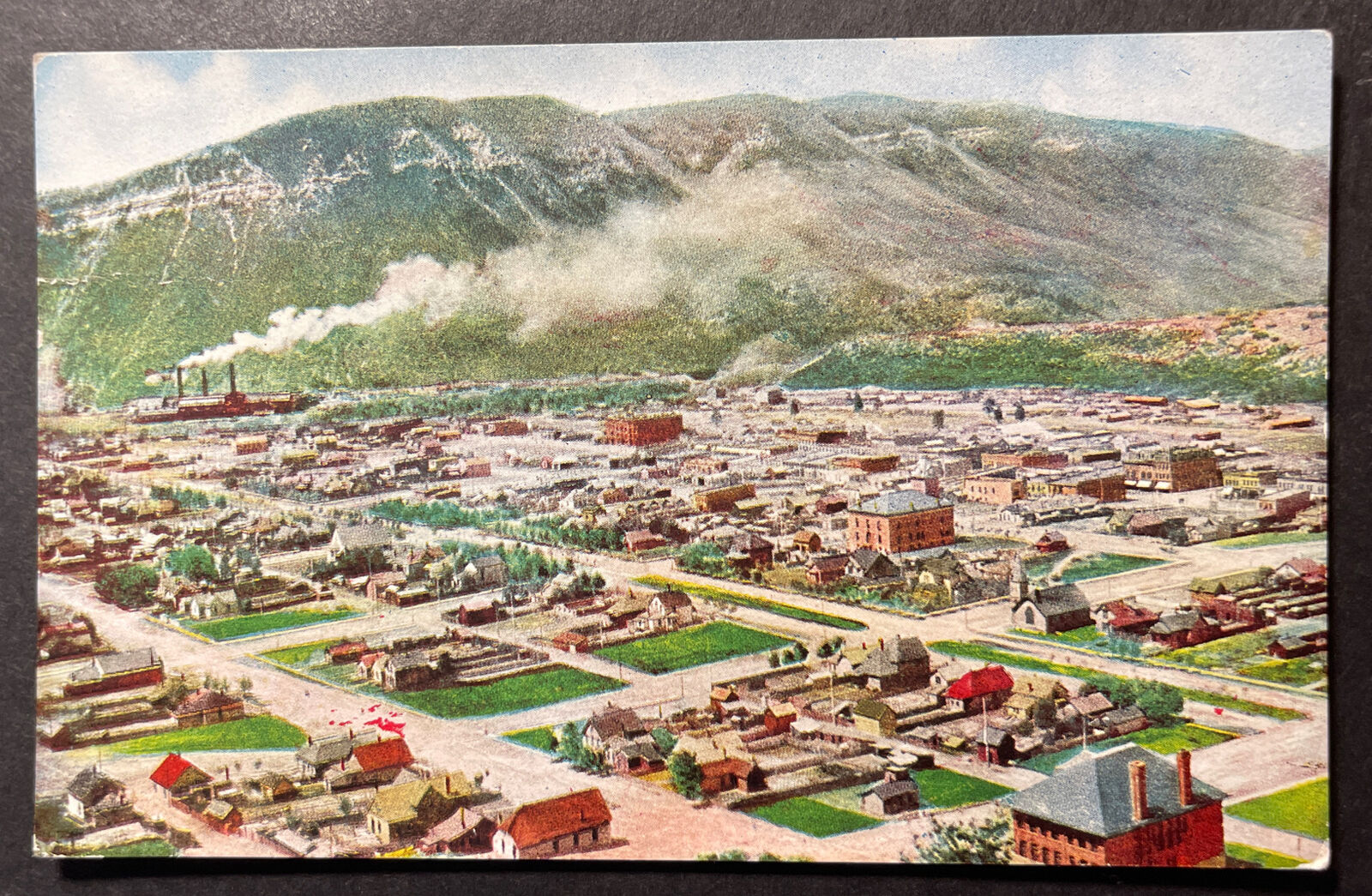 Aerial View Durango Colorado printed 1913 hand dated