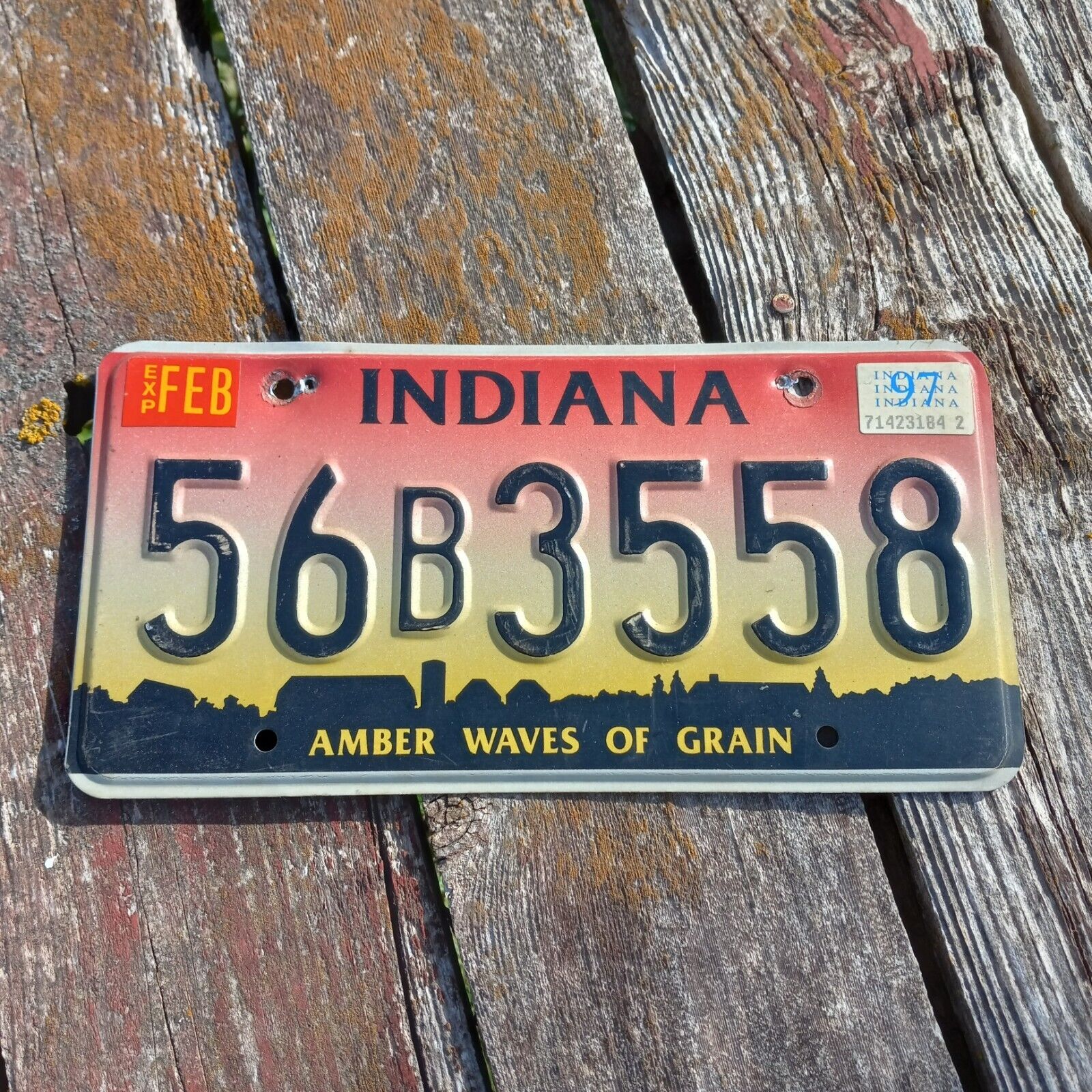 1997 Indiana License Plate - \