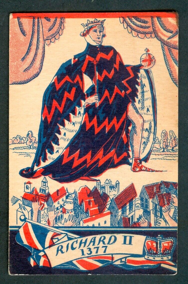 1930s O-Pee-Chee KINGS & QUEENS Gum Card V302 OPC King RICHARD II 1377 Canadian
