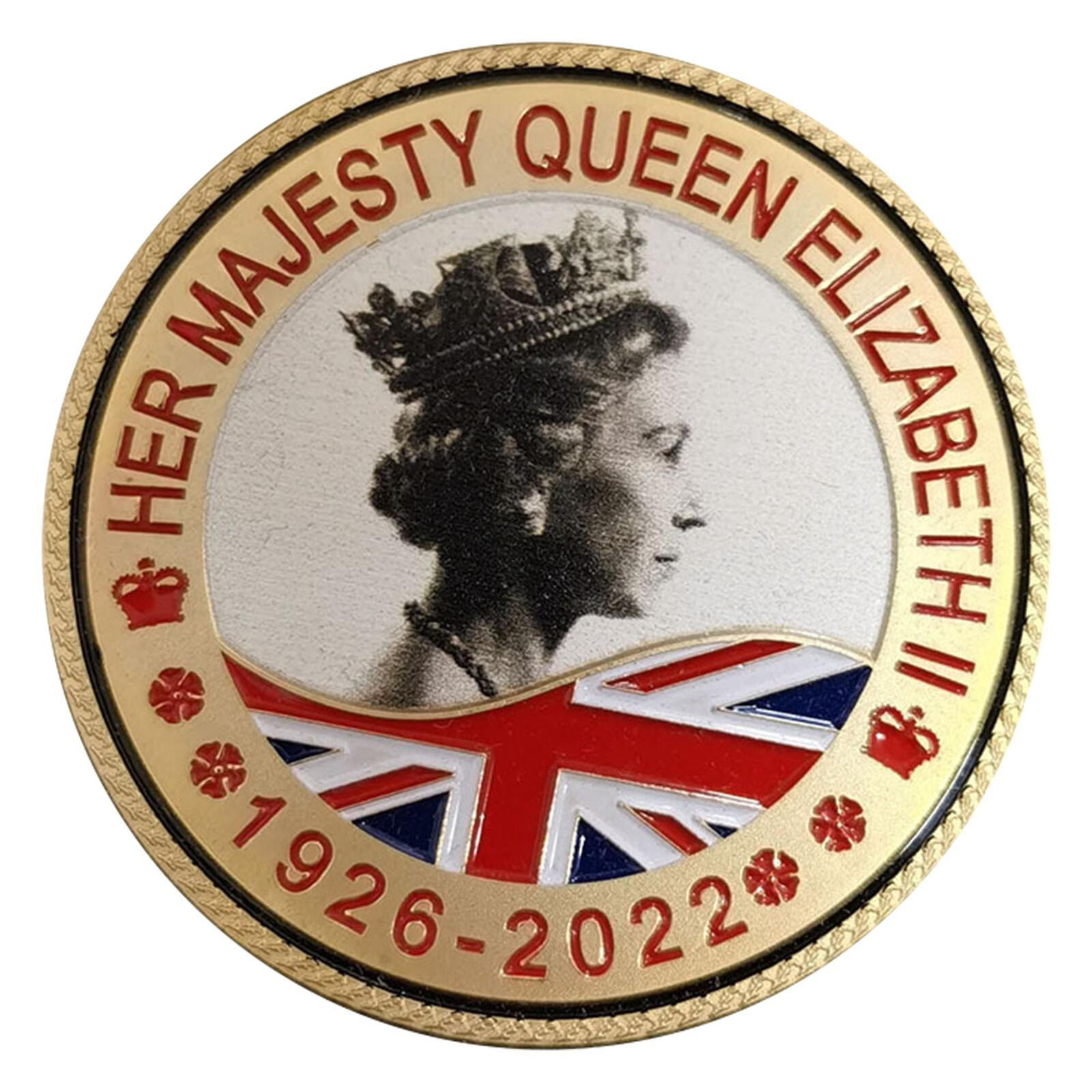Queen Elizabeth II 1926-2022 Royal Memorabilia Commemorative Coins for Collector