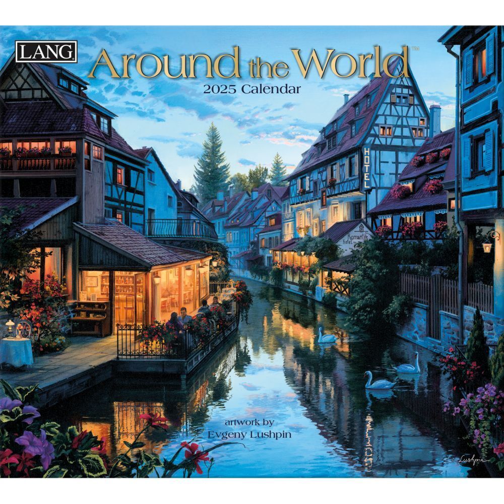 Lang Companies,  Around the World 2025 Wall Calendar by Evgeny Lushpin