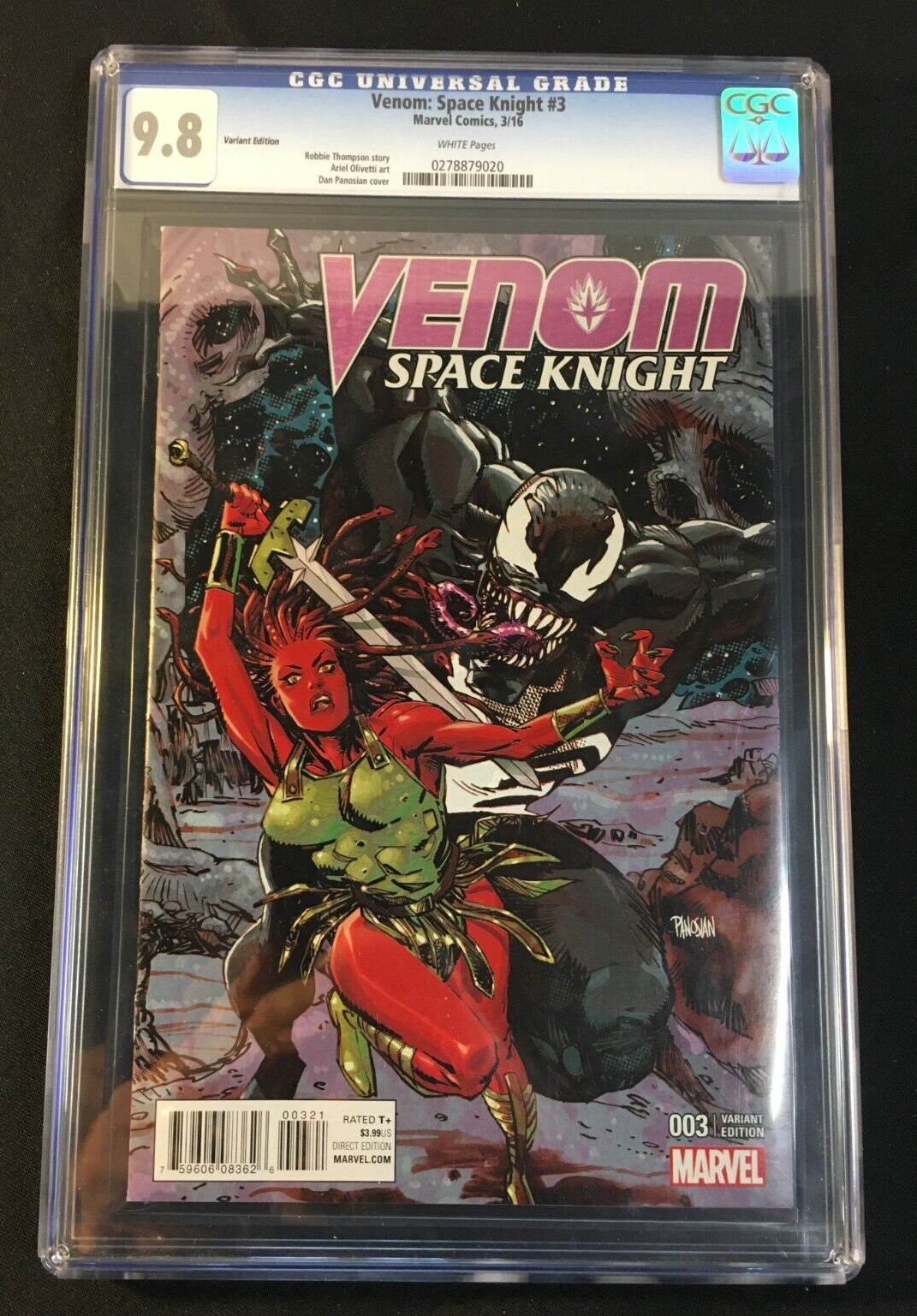 Venom Space Knight 3 CGC 9.8 Variant Dan Panosian VERY RARE V 1 Flash Spider-man